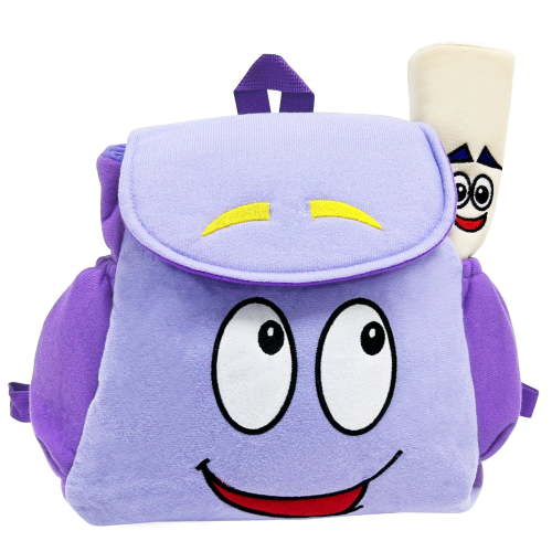 Dora Explorer Backpack, 9.5 Inches Explorer Backpack With Map, Plush Backpack Suitable for Backpack With Map