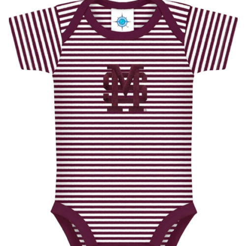 Creative Knitwear College Baby NCAA Infant Striped Bodysuit