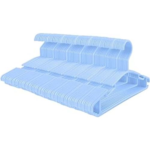 GoodtoU Baby Hangers Plastic Baby Clothes Hangers 100 Pack Kids Hangers for Closet Infant Toddler Children Hangers Blue