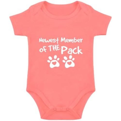 listery Member Of The Pack Baby Bodysuit Pregnancy Announcement Baby Bodysuit Dog Paw Clothes Newborn
