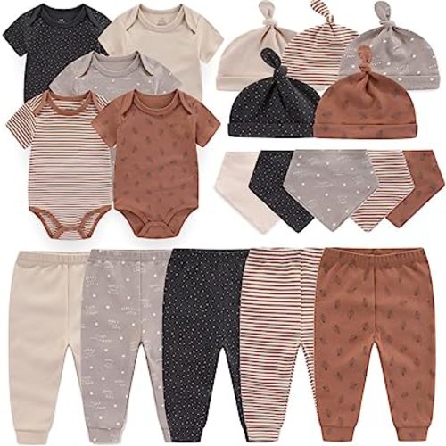 Kiddiezoom Newborn Baby Girl Boy Clothes Baby Outfits Pants Bodysuits Gifts Set Layette Set 0-3 Months
