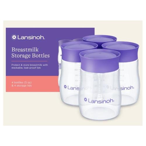 Lansinoh - 4Pk Breastmilk Storage Bottles.