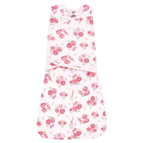 Hudson Baby Infant Girl Convertible Swaddle Sleep Sack, Blush Rose, 3-9 Months