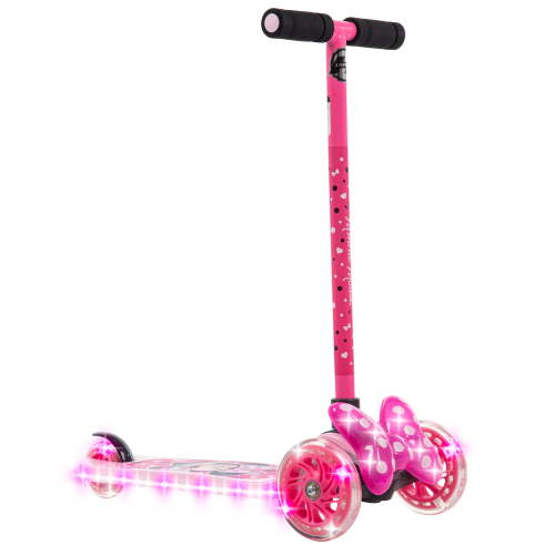 Free Shipping! Huffy Disney Minnie Mouse Light-Up Toddler Scooter, 3-Wheel Design, Pink, Ages 3+