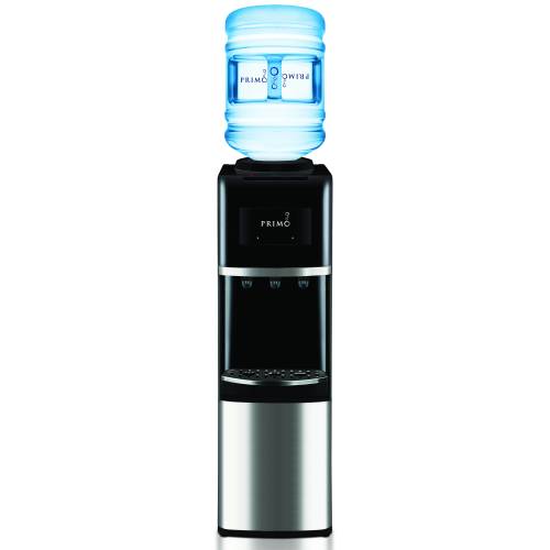Primo® Water Dispenser Top Loading, Hot/Cold/Cool Temperature, Stainless Steel, 36" Height, 3 or 5 Gallon