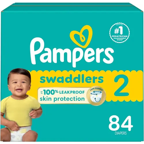 Pampers Baby Diapers - Swaddlers - Size 2, 84 Count, Ultra Absorbent Disposable Infant Diaper