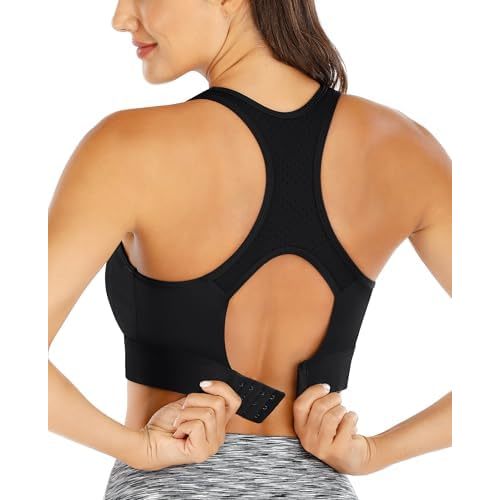 Ewedoos Sports Bras for Women High Support High Impact Sports Bras for Women Large Bust Push up Racerback Workout Running Bra
