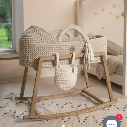 Baby Moses Basket with Round Hood | Unique, Handmade by Anzy Home