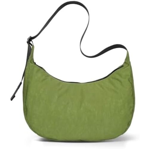 Nylon Crescent Bag - Casual Shoulder Crossbody with Adjustable Strap & Dual Interior Pockets