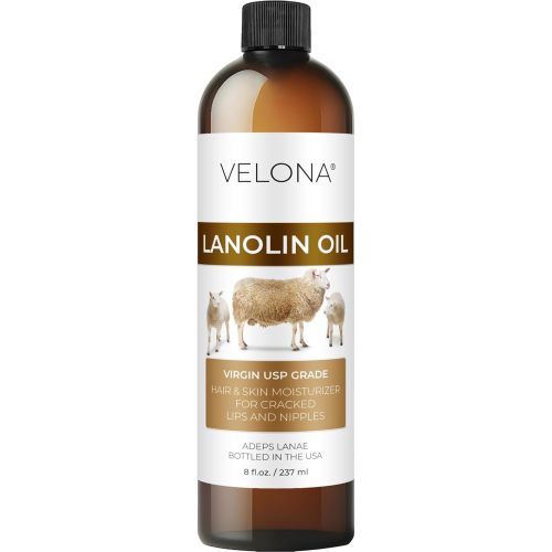 velona Lanolin Oil USP Grade 8 fl oz | 100% Pure and Natural Carrier Oil | Refined, Cold pressed | Skin, Hair, Body & Face Moisturizing | Use Today - Enjoy Results