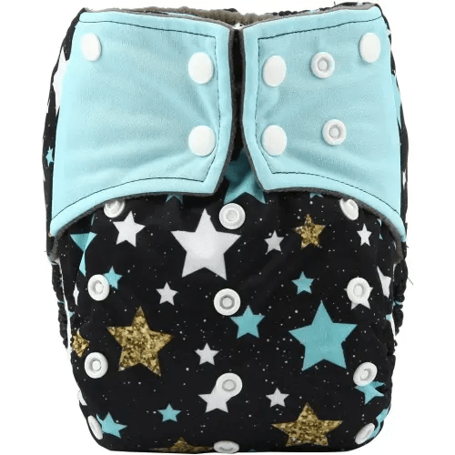 AIll in One Night AIO Cloth Diaper Nappy Sewn in Insert Reusable Washable (Twinkly)