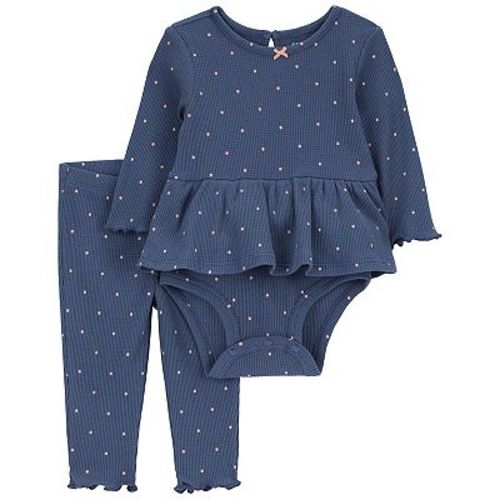 Baby Girl Carter's 2-Piece Polka Dot Peplum Bodysuit Pant Set