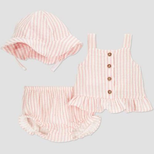 Carter's Just One You® Baby Girls' Sunsuit With Hat Set - Pink 3m