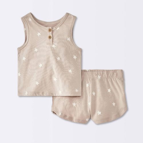 Baby Boys' Top & Bottom Set - Cloud Island™ Brown Newborn