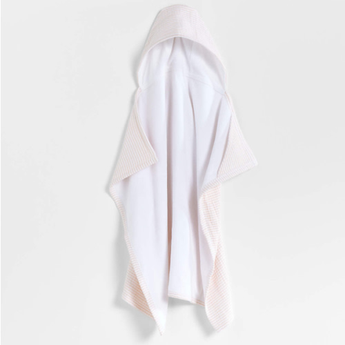 Personalized Baby's First Pink Organic Hooded Baby Towel