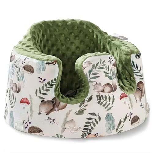 Seat Cover Compatible with Bumbo Seat and Nuby Seat, Breathable Baby Seat Cover,Soft Floor Seat Cover for Baby Girl Boy, Anti-Slip, Cover Only, Forest
