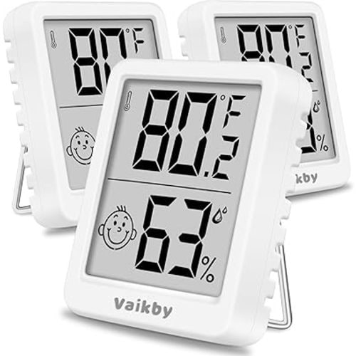 Indoor Humidity Meter Hygrometer 3Pack, Room Thermometer for Accurate Room Temperature Monitor, Digital Hygrometer with Indoor Thermometer for Home, Baby Nursery, and Humidity Sensor Enhanced Comfort