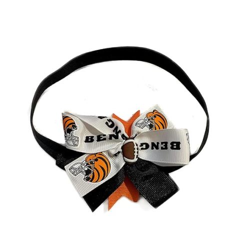 Bengals Baby Girl Bow Elastic Headband (6-12m)