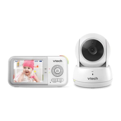 VTech VM923 Baby Monitor, 2.8” Screen, Pan-Tilt-Zoom, 1000ft Long Range, Night Vision, 2-Way Audio, Temperature Sensor, Lullabies, Secure Transmission No WiFi