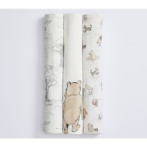 Disney's Winnie the Pooh Organic Muslin Swaddle Set of 3