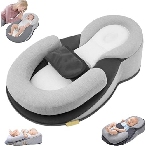 Keesley Ba-by Bed Acid Reflux with Strap, Comfortable Play & Feeding Support, Improve Sleep Quality (S-1 Pc)
