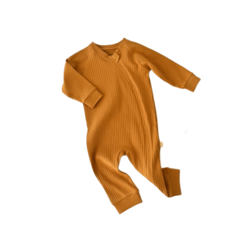 Organic Cotton Zippered Romper Sweet Potato — Root to Leaf