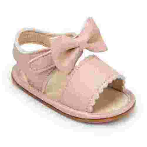 Meckior Baby Girls Sandals Rubber Sole Infant Summer Bow-Knot Shoes for First Walker 0-18 Months