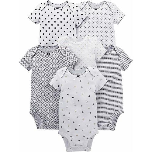 Girls' 6-Pack Short-Sleeve Bodysuit