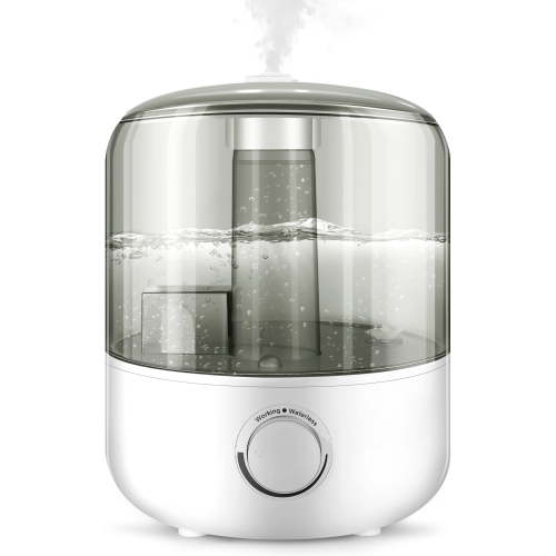 Qunler Humidifiers for Bedroom, Ultra Quiet Cool Mist Humidifier for Baby, Ultrasonic Air Humidifier with Auto Shut off, Adjustable 360° Rotation Nozzles, White
