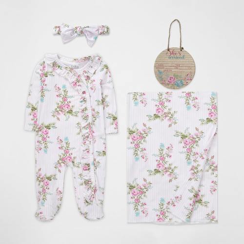 Baby Essentials Baby Girls 4-pc. Baby Clothing Set, Color: Pink - JCPenney