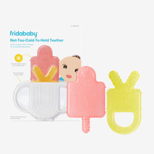 Frida Baby Silicone Teething Toys, 4-in-1 Teether for Babies & Infants, Teething Relief for 0-18 Months, Not-Too-Cold-to-Hold Baby Teether, BPA-Free