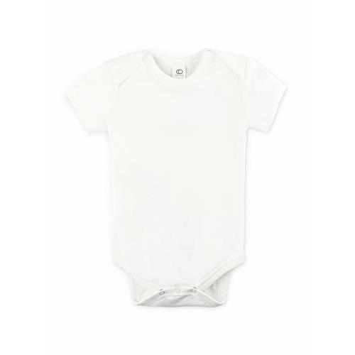 Colored Organics Unisex Newborn 100% Organic Cotton Bodysuit - Short Sleeve Infant One Piece - Baby Boy and Girl Clothing