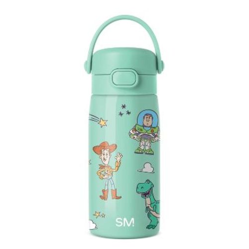 Simple Modern 12oz Stainless Steel Junior Water Bottle - Toy Story: Portable Drinkware, Teal Green, 8.4" Height