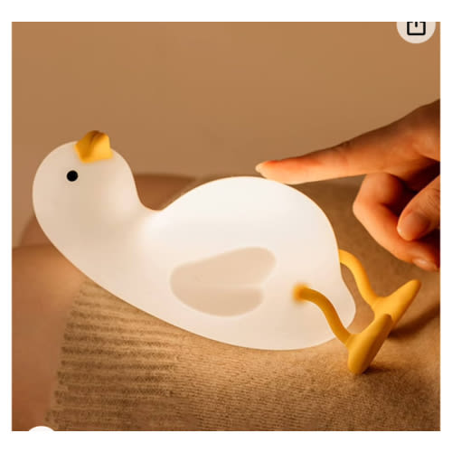 NICE POINT Night Light for Kids, Cute Squishy Lying Flat Duck Light, Kawaii Animals Silicone Lamp Up for Boys and Girls, LED Nightlight for Toddler Bedroom and Kid Room Decor. - Amazon.com