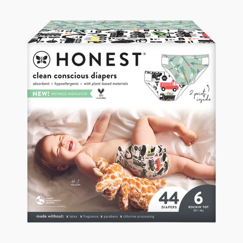 The Honest Company Club Box Diapers - That Way + Big Trucks, Size 6, 44 Count