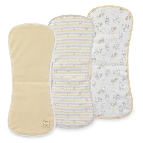 Disney Baby Burp Cloths 3-Pack – Mickey Mouse and Minnie Mouse Soft Absorbent 20" x 10" Leakproof Burping Rags for Baby Boys Girls & Unisex Newborns & Infants