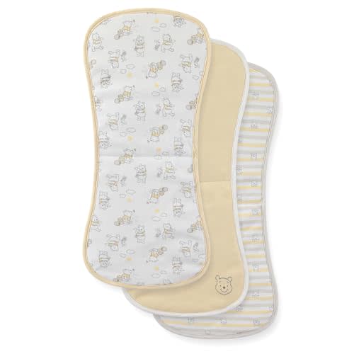 Disney Baby Boys and Girls Winnie The Pooh Burp Cloths 3 Pack Set for Unisex Newborns and Infants