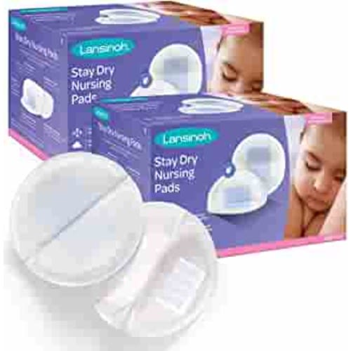 Lansinoh Stay Dry Disposable Nursing Pads for Breastfeeding, 200 Count