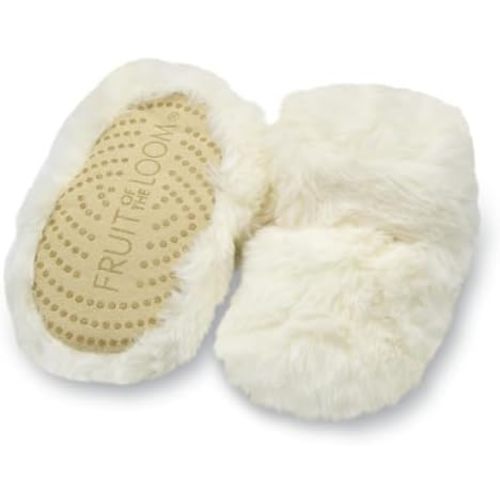Fruit of the Loom Cozy Thermal Wrap Booties with Non-Skids for Baby Girls, Boys, Unisex