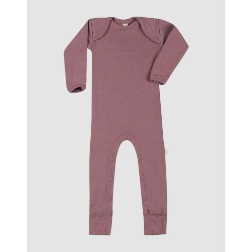 Baby merino wool one-piece no feet in Grape