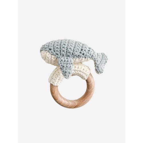 Whale Crocheted Rattle Teether