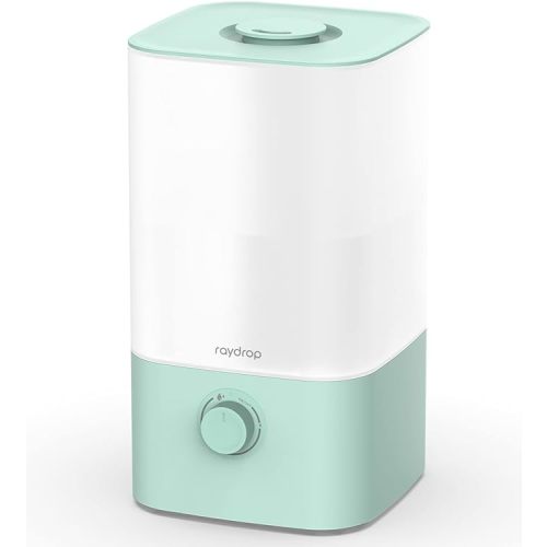 raydrop Cool Mist Humidifier Diffuser, 2.5L Essential Oil Diffuser, Top Fill Humidifier for Bedroom, Home and Office, Baby Humidifier with Adjustable Mist Output, Sleep Mode, Auto Shut Off (Green)