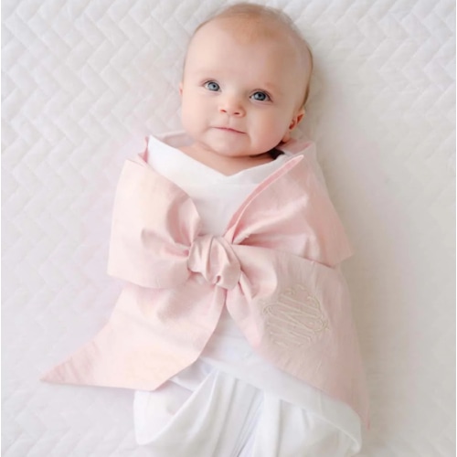 Bow Swaddle ® - Southern Blush Silk