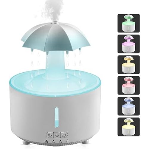 Missfly Aromatherapy Diffuser,Clouds and Cool Mist Diffuser,360° Rotatable,Super Quiet, Easy to Fill & Clean, Auto Shut-Off,300ml Diffuser for Bedroom Home and Office (White)