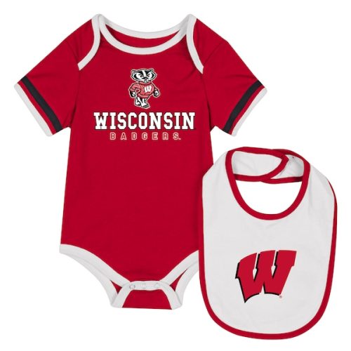 Newborn & Infant Colosseum  Red Wisconsin Badgers Bodysuit & Bib Set