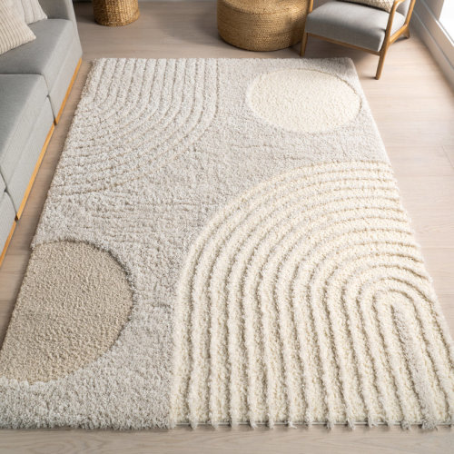 Wade Logan® Hazy Swirl Abstract Shag Area Rug & Reviews | Wayfair