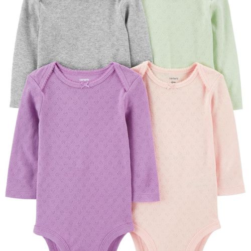 Multi Baby 4-Piece Long-Sleeve Bodysuits | carters.com