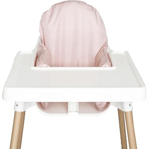 Highchair Cushion Cover, Compatible with IKEA Antilop Highchair, Stain-Proof, and Wipeable (Cushion NOT Included) (Dusty Pink)