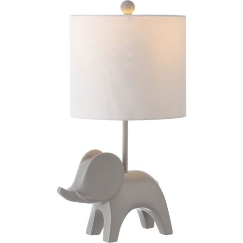 Safavieh Kids Lighting Collection Ellie Elephant Grey Ceramic 20-inch Bedroom Living Room Home Office Desk Nightstand Table Lamp (LED Bulb Included)