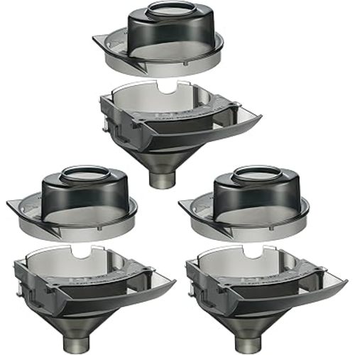3 Sets Baby Formula Dispenser Replacement Funnel Compatible with Baby Brezza Replacement Parts Funnel and Cover, Grey